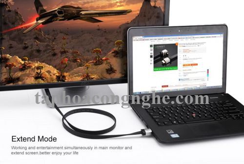 Ugreen 10280 3M màu Đen Cáp tín hiệu HDMI chuẩn 1.4 đầu góc 90 độ HD122 30010280